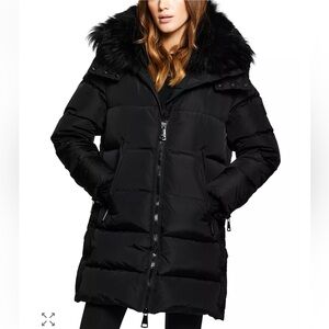 SAM XS Addison Puffer coat with Shearling Trim